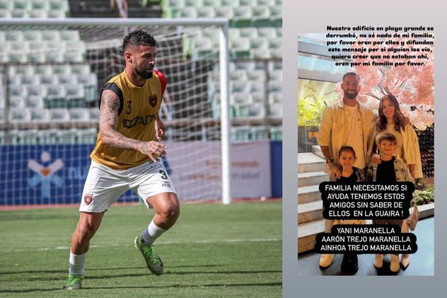 Lucas Trejo, el futbolista cordobés que busca a su familia en medio del desastre ocurrido en Venezuela.