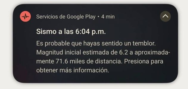 Alerta por sismos. Cómo funciona el sistema de Android.