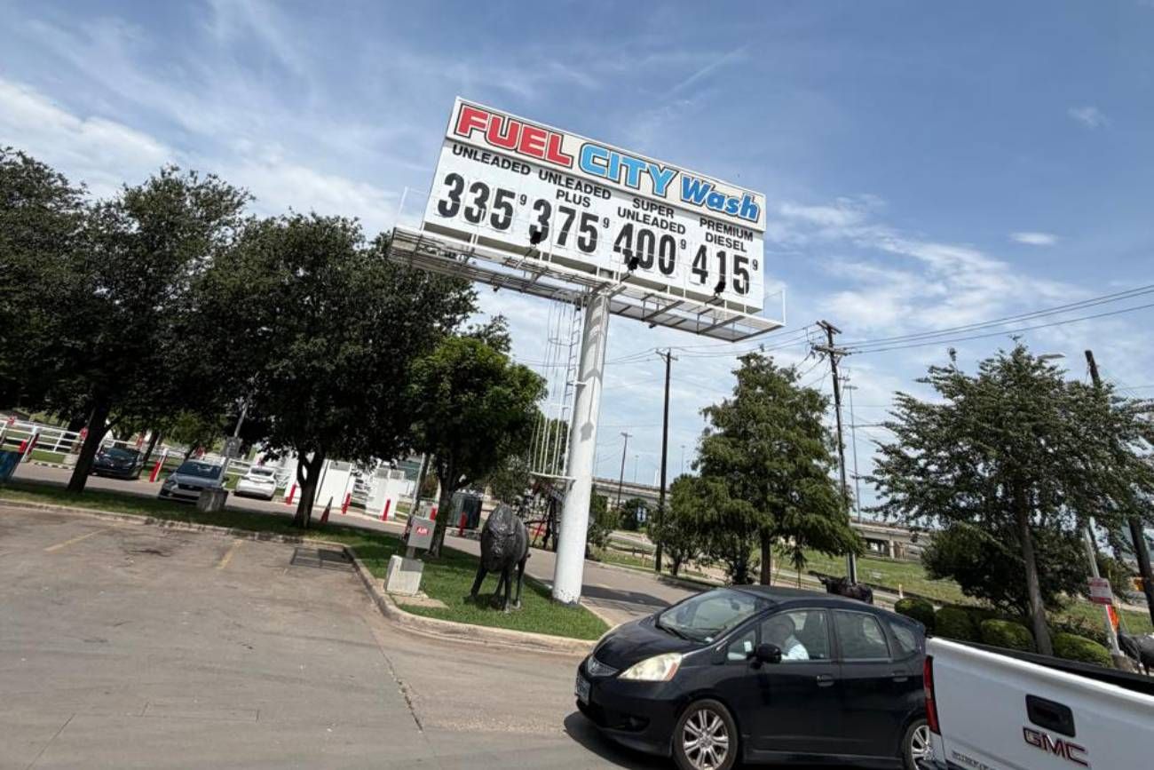 Una estación de servicio en Dallas.