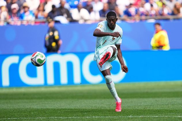 Ousmane Dembelé, durante el partido entre Francia y Noruega por el Mundial 2026.