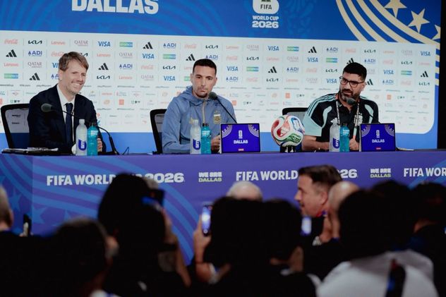 Lionel Scaloni en la conferencia de prensa previa al choque con Jordania, por el Mundial.