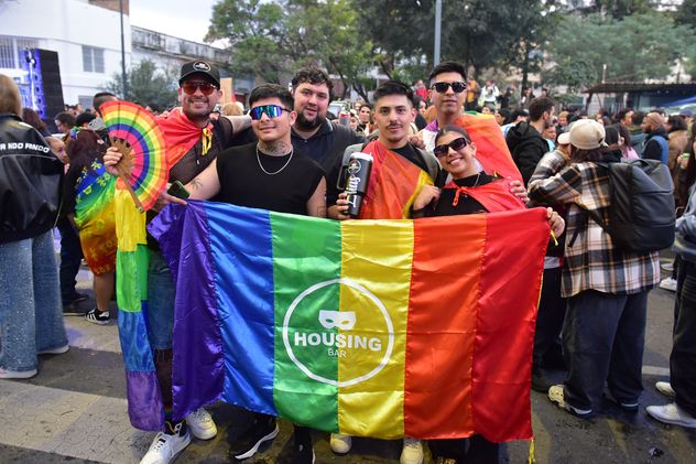 El colectivo LGBTIQ+ marchó contra los crímenes de odio. (Nicolás Bravo / La Voz)