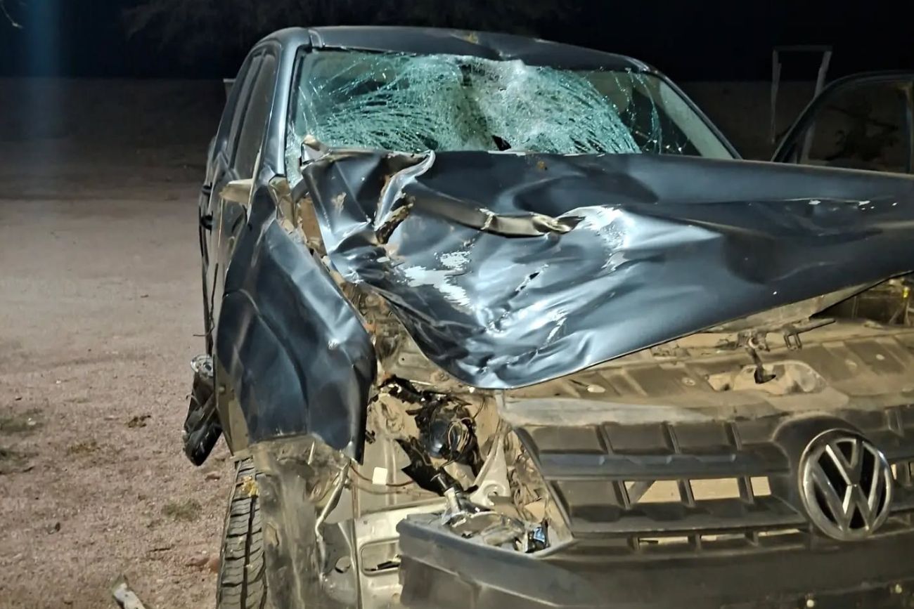 Así quedó la camioneta en la que trasladaba Orlando Morales.