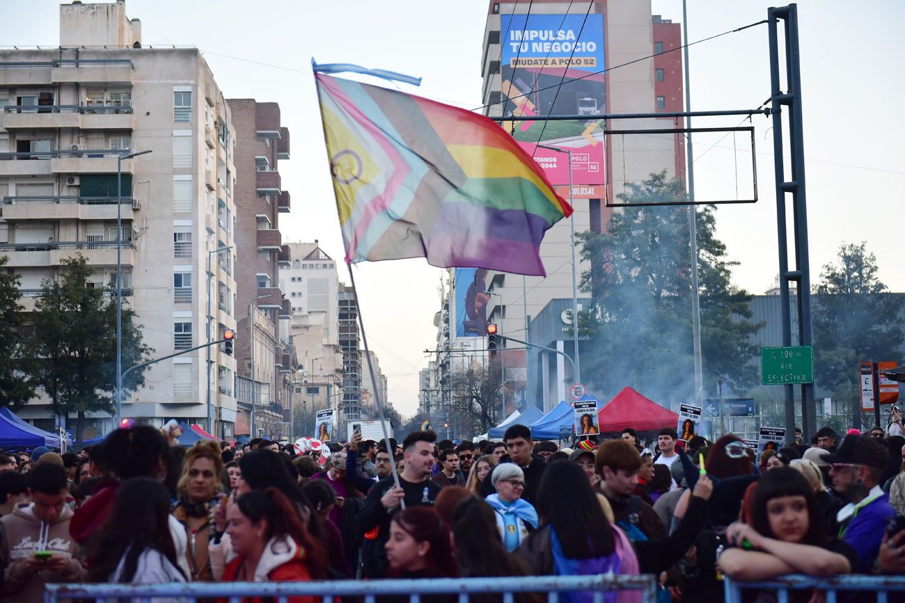 Marcha del Orgullo en las calles de Córdoba.  (Nicolás Bravo / La Voz)