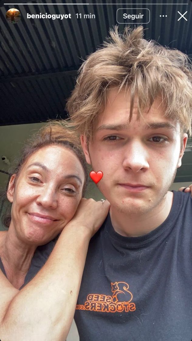 Benicio Guyot compartió una imagen con su mamá. 
