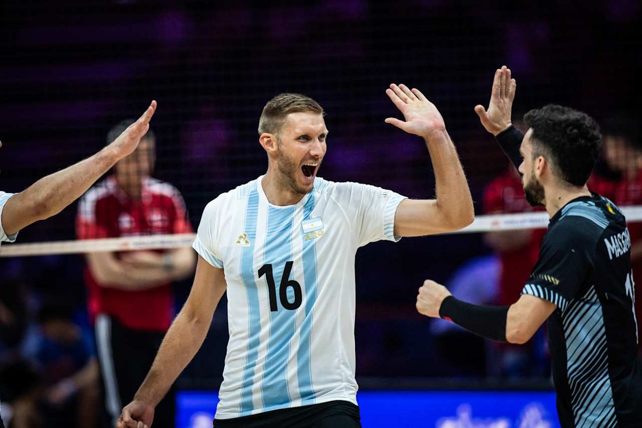Selección Argentina masculina de vóley en el segundo week de la VNL 2026.