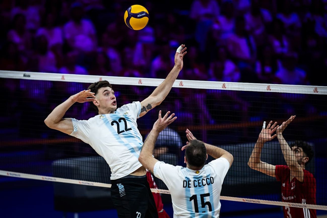 La Selección Argentina de vóley cayó ante Turquía en el tercer partido de la segunda week de la VNL.