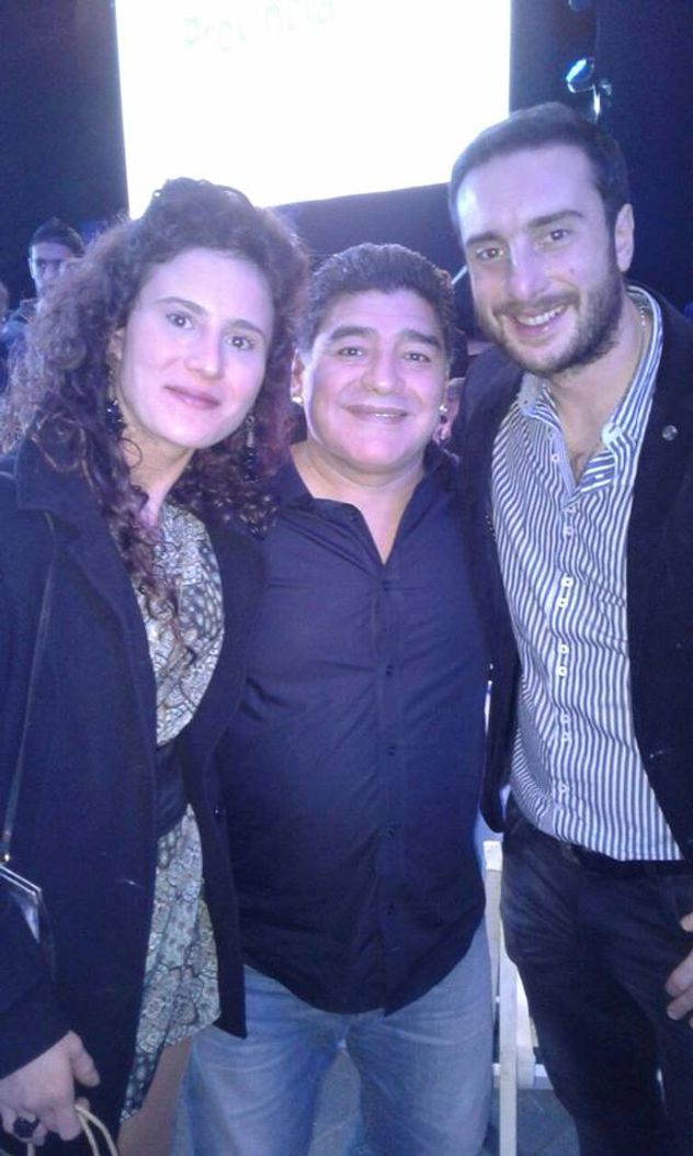 Los Cuciuffo y Maradona.
