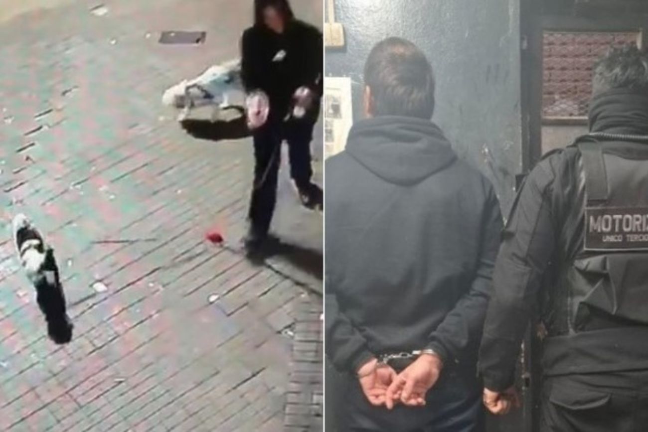 Tiró caca de sus perros a un local de La Libertad Avanza, lo vieron por las cámaras y terminó detenido