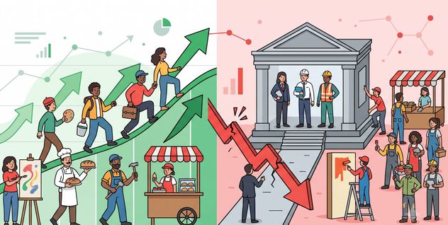 Empleo informal y empleo formal.