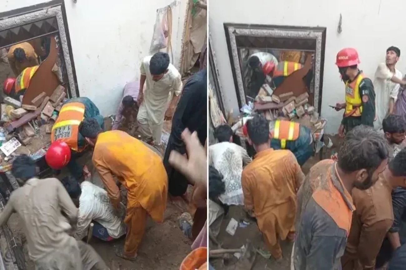 Tragedia en Pakistán: se derrumbó el techo de un centro educativo y murieron 14 niños. (@visegrad24)