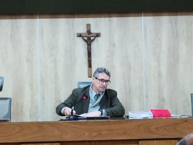 Juez. El camarista Fernando Martín Bertone actúa como juez unipersonal en el juicio a Sebastián Guillermo "Pucho" Roqué, juzgado por cuarta vez por hechos de hostigamiento a su pareja. (Archivo) 