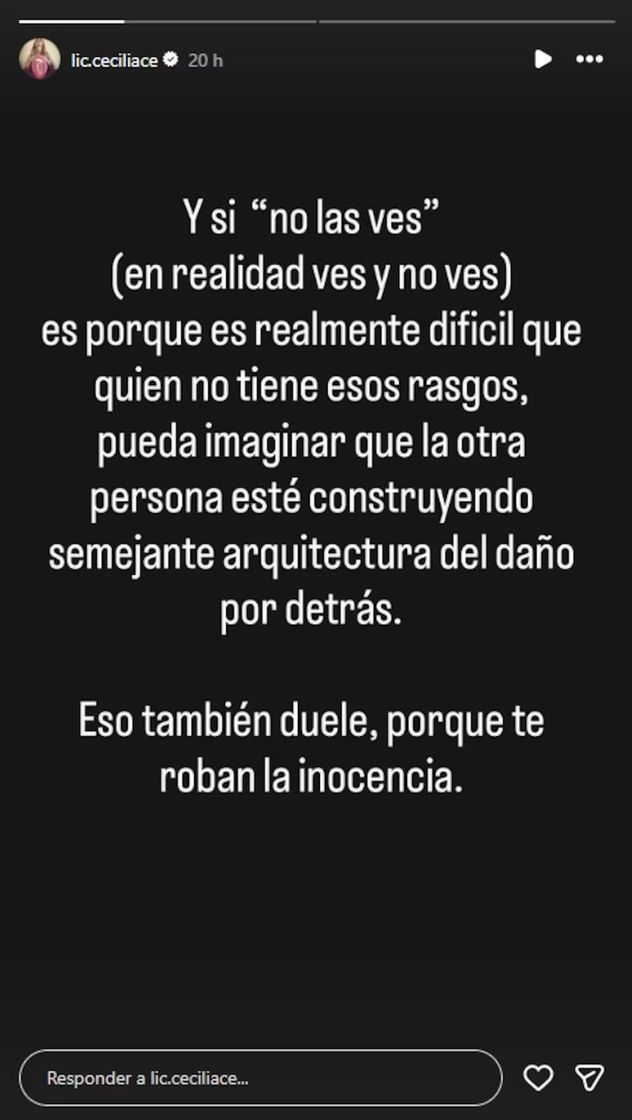 La historia que publicó Cecilia Ce.