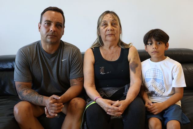 Grian Serrano y su familia.