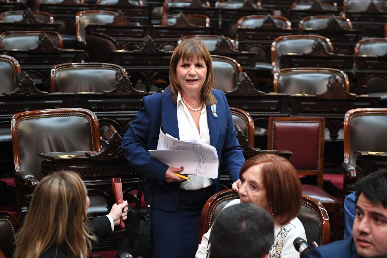La jefa del bloque de senadores de La Libertad Avanza, Patricia Bullrich