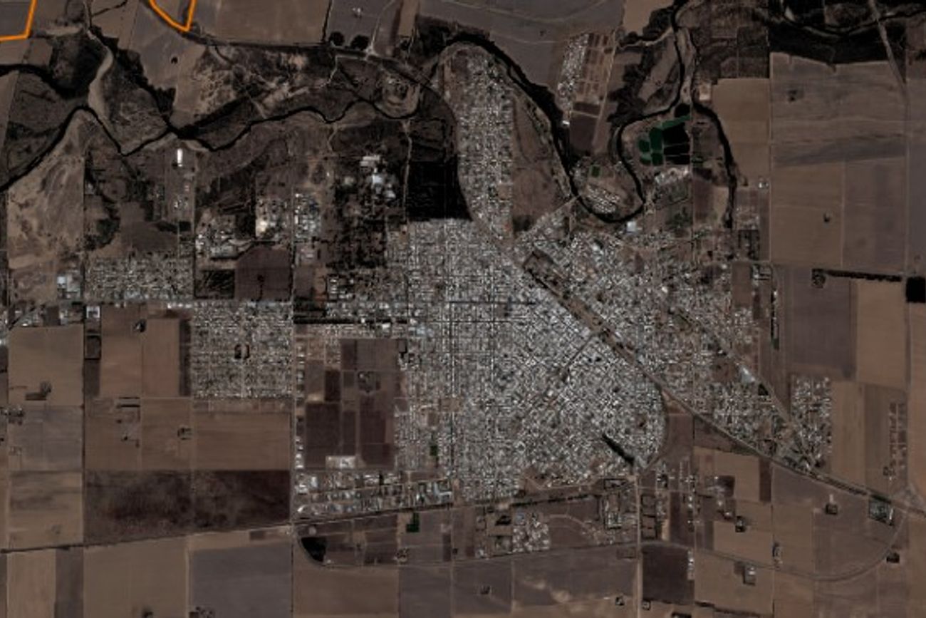 La ciudad de Río Tercero, de unos 55 mil habitantes actuales. 