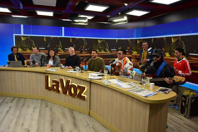 Los Caligaris en el primer aniversario del streaming de La Voz en vivo.  