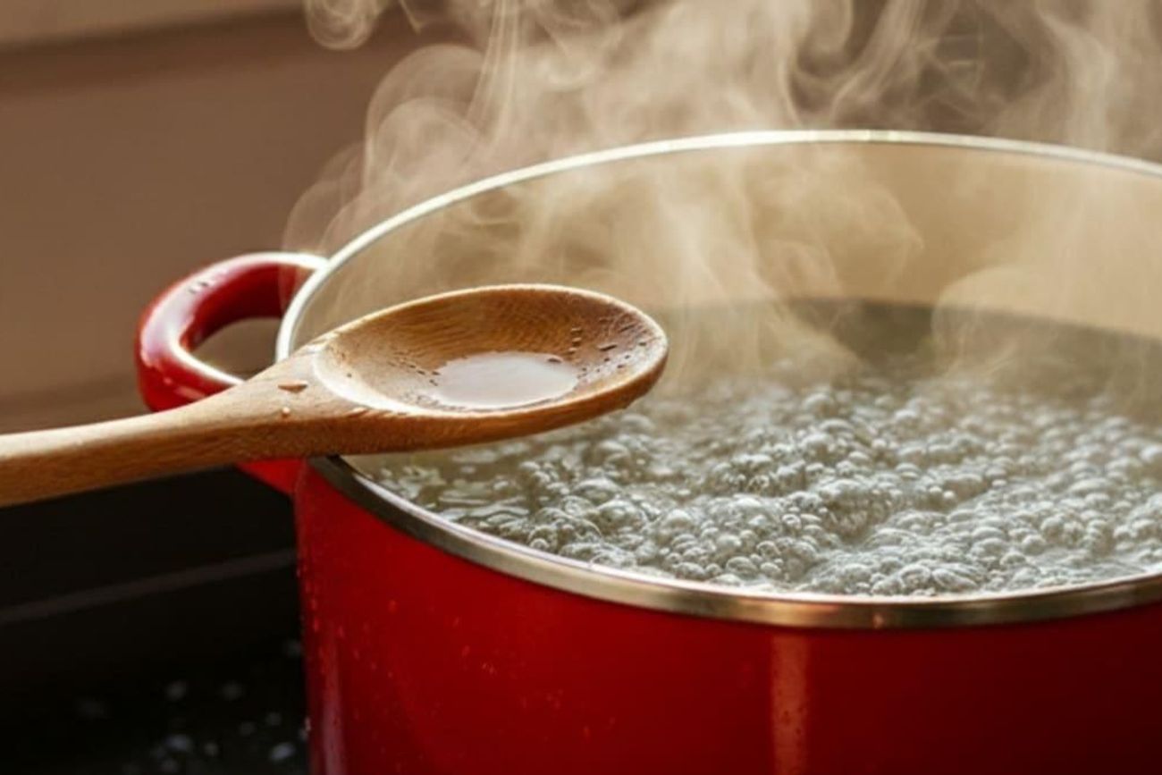 Para qué sirve poner una cuchara de madera sobre la olla cuando hierve el agua