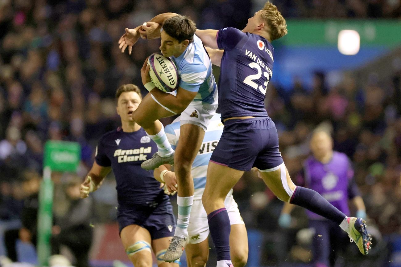 Los Pumas frente a Escocia en noviembre de 2025, en Edimburgo.