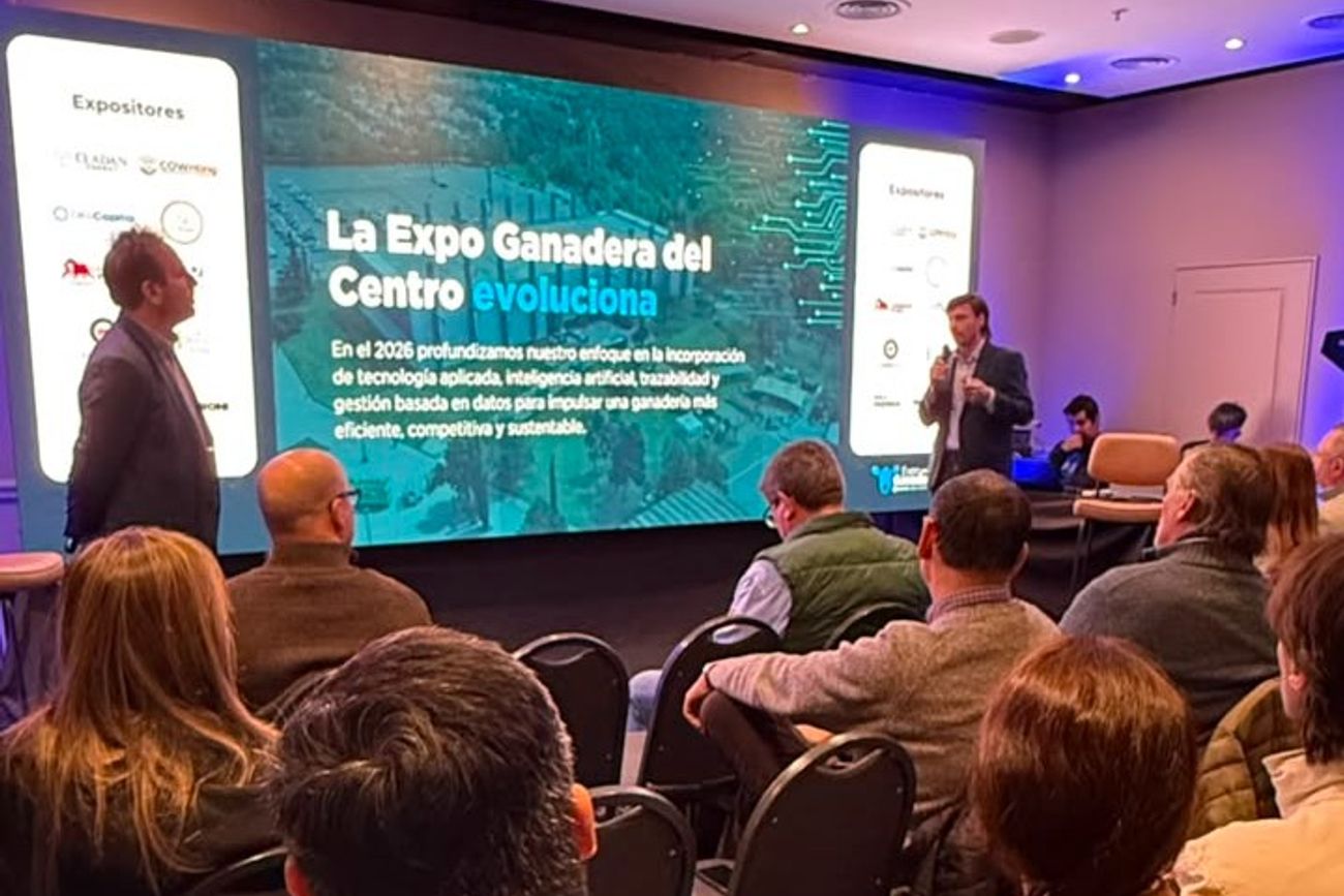 PRESENTACIÓN. José Jofré y Germán Mihlager, organizadores de Expo Ganadera del Centro, durante el lanzamiento de la segunda edición del a muestra.