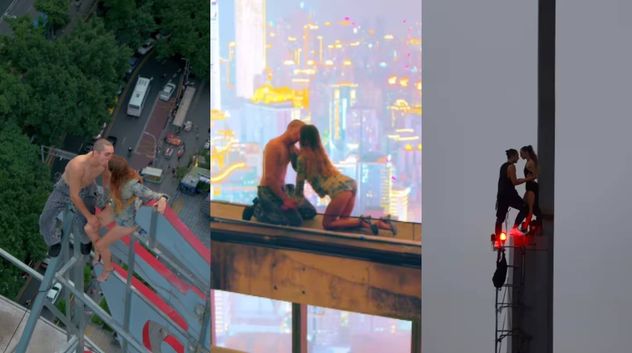 Quiénes son los "Skywalkers", la pareja de rusos que treparon el Empire State para sellar su amor.