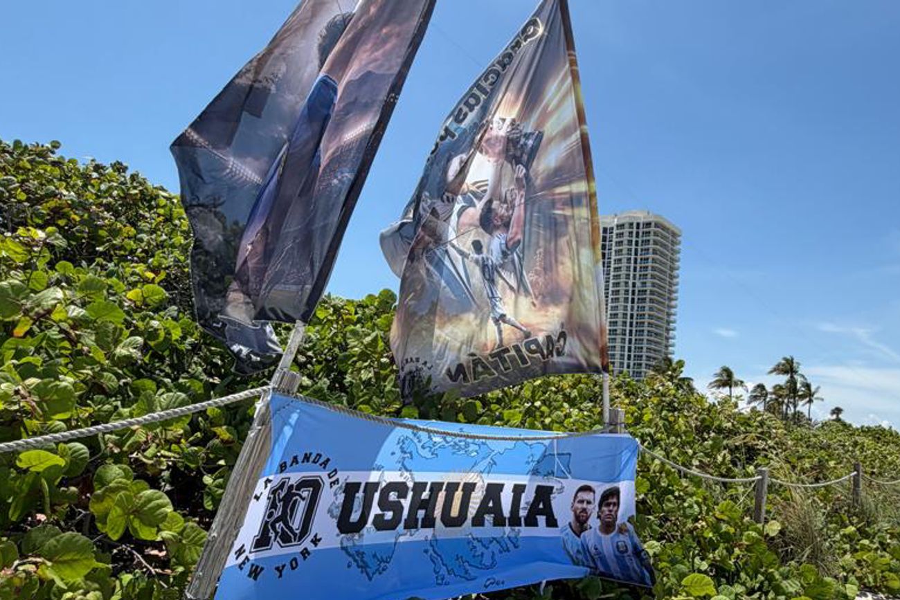 Hinchas argentinos en Miami.