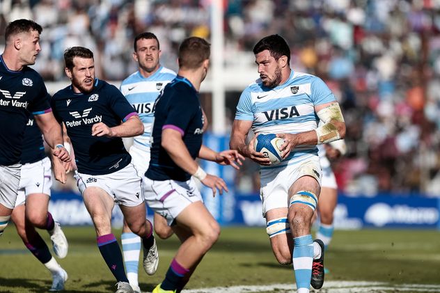 Los Pumas frente a Escocia, en julio de 2022, en Jujuy.