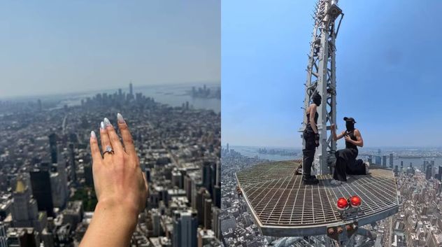 Quiénes son los "Skywalkers", la pareja de rusos que treparon el Empire State para sellar su amor.