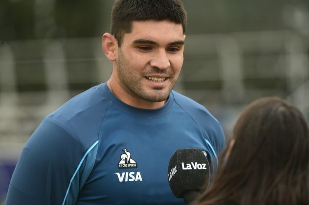 Joaquín Oviedo en el entrenamiento de Los Pumas en cancha de Palermo Bajo (Ramiro Pereyra)