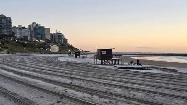 Nieve en Mar del Plata.