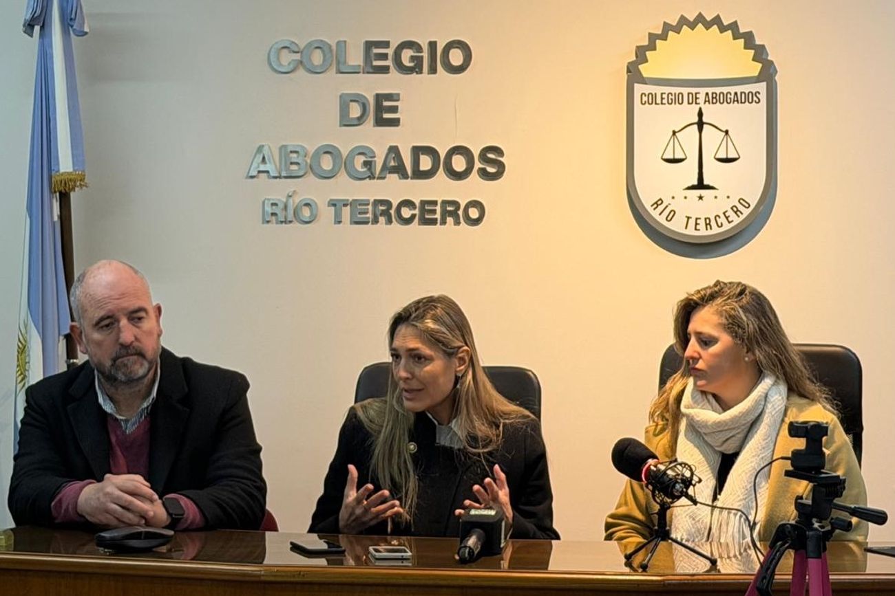Autoridades actuales del Colegio de Abogados de Río Tercero y zona.
