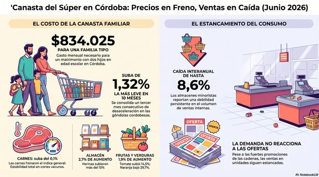 Cuánto costó ir al súper en junio en Córdoba