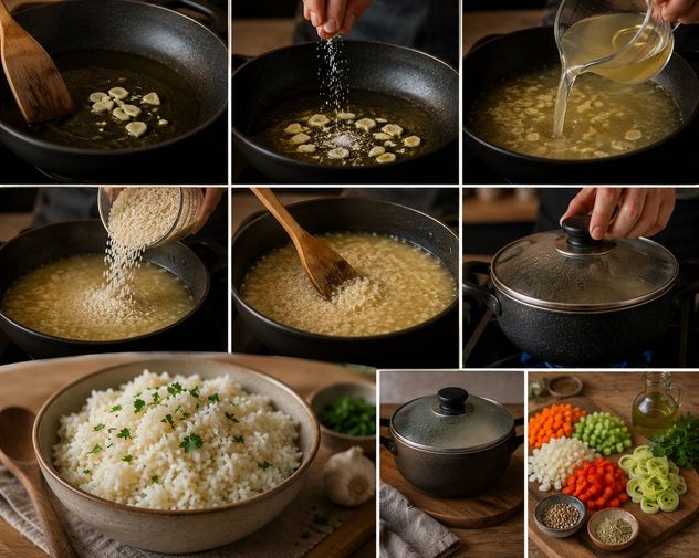 Cómo preparar arroz.