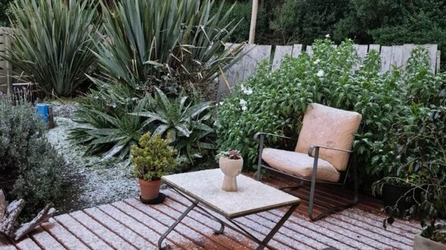 Nieve en la provincia de Buenos Aires.