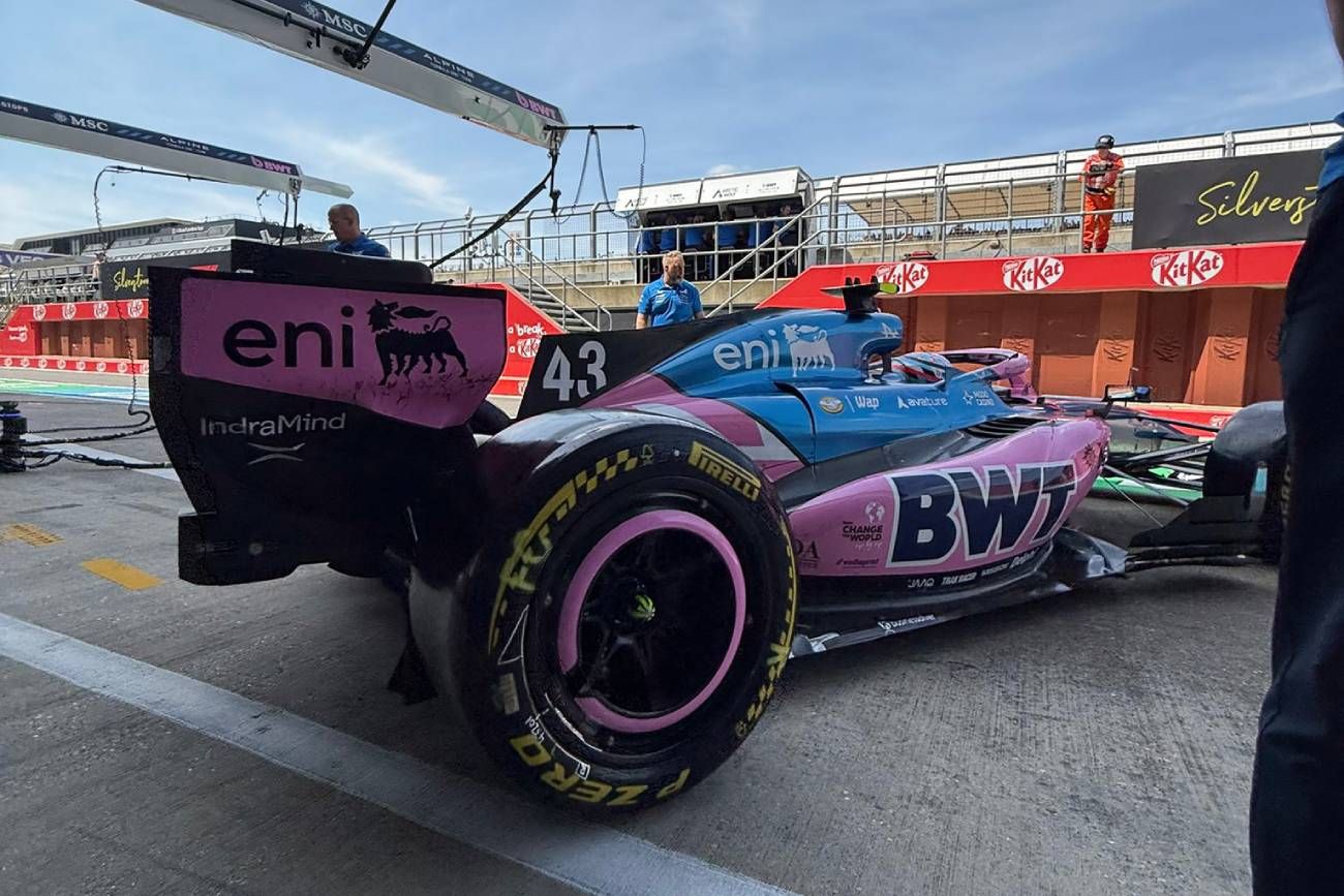 Colapinto en la pista de Silverstone.