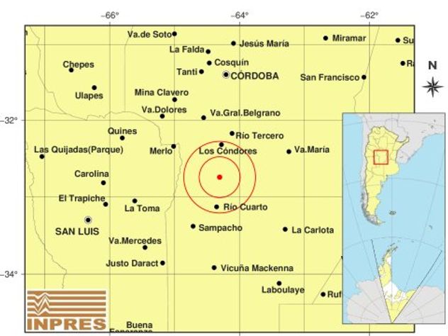 El primer sismo que hubo en Córdoba durante el partido entre Agrentina y Cabo Verde.