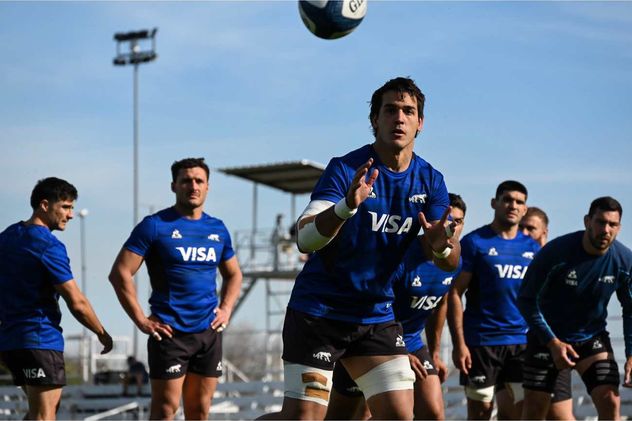 Santiago Grondona, en uno de los entrenamientos de Los Pumas en Córdoba.