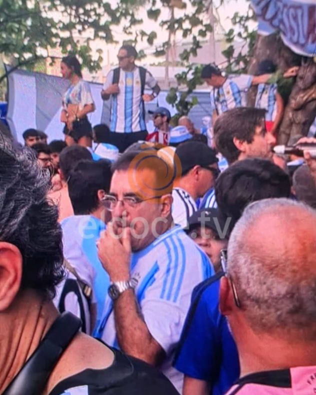 A Ricardo Moreno se lo vio en Miami, en el banderazo de Argentina.