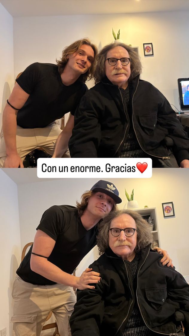 Benicio Guyot, el hijo de Ernestina Pais, se reunió con Charly García tras el fallecimiento de su mamá.