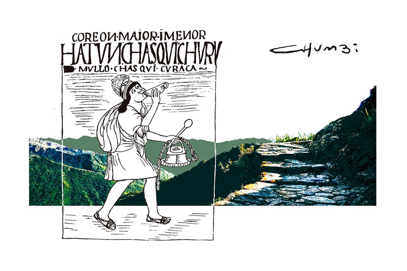 Intersecciones, Chatasca, Camino del Inca, ilustración de Chumbi. 