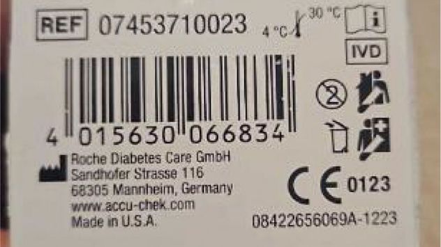 Anmat detectó la comercialización de productos Accu Chek Guide con irregularidades en su packaging secundario de los que se desconoce su estado de conservación y su eficacia.