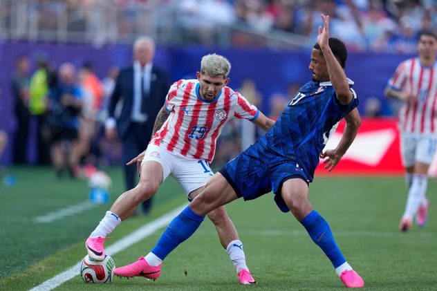 Paraguay en su partido ante Francia.