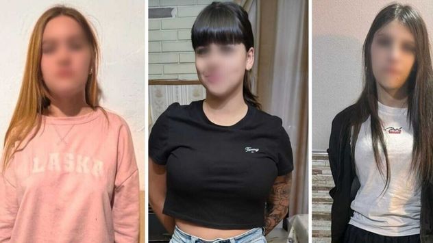 Las tres detenidas acusadas de integrar una banda de "tarántulas" en Vila Soldat, Buenos Aires.