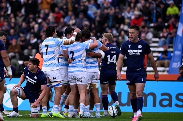 Los Pumas frente a Escocia en el Kempes por la primera fecha de la Nations Championship.