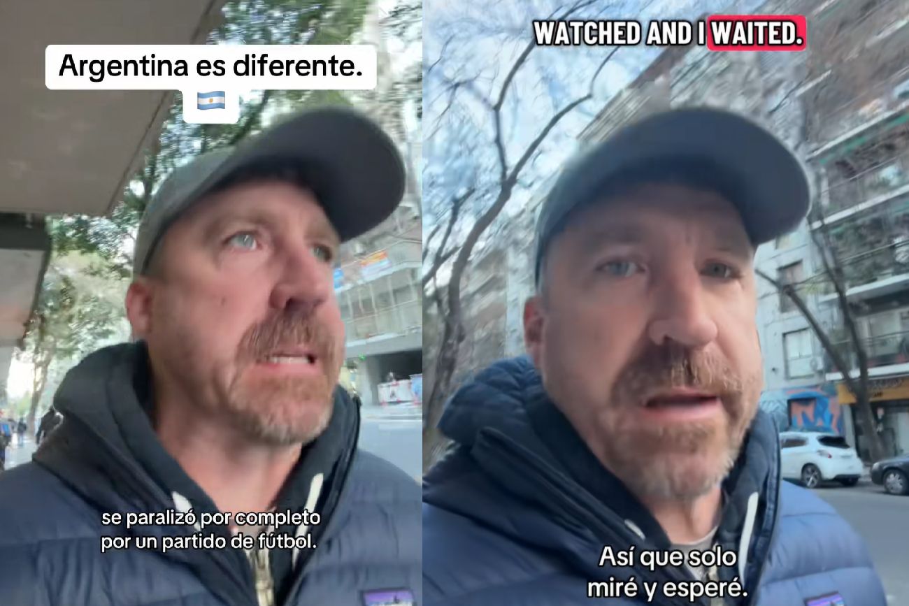 Un estadounidense vive en Buenos Aires y es viral al mostrar cómo el Mundial paraliza la ciudad