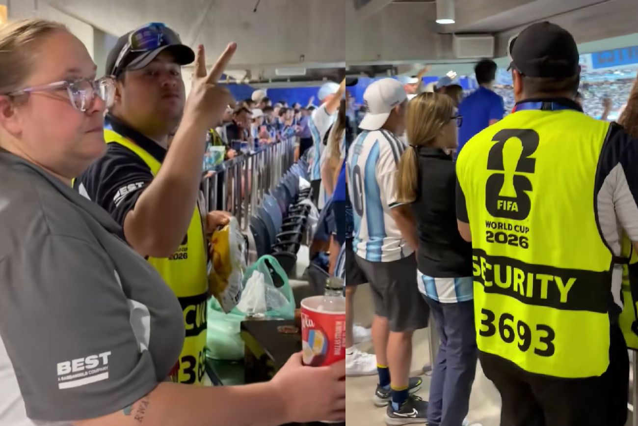 Un guardia del Mundial se contagió del aliento argentino