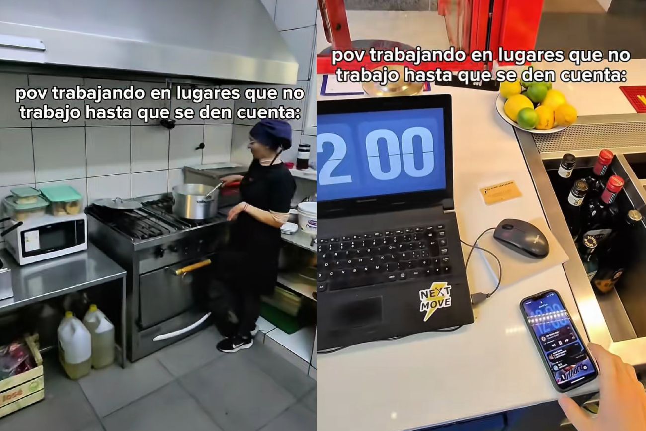 Fingió ser mozo en una cafetería de Rosario, se metió a la cocina y es viral