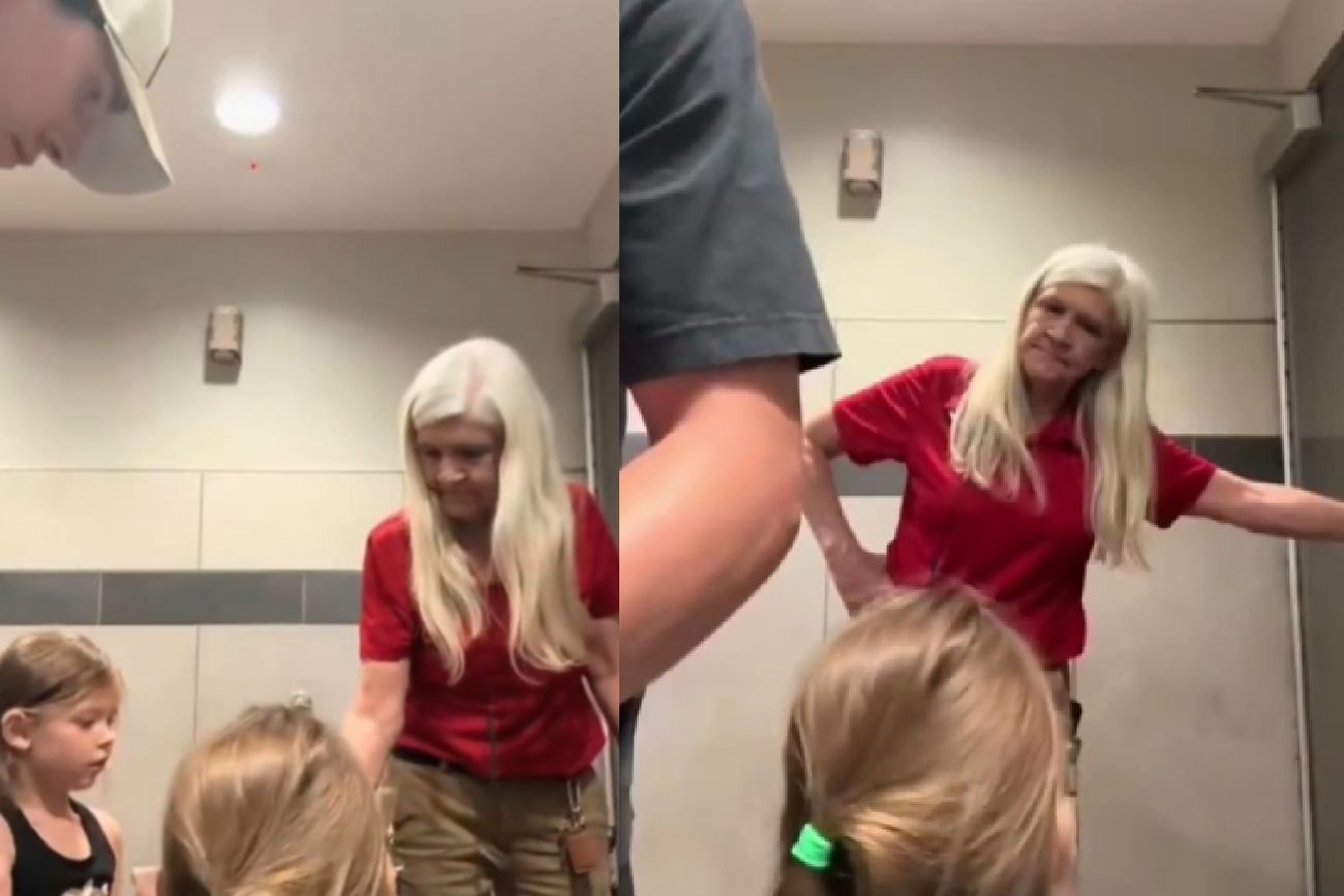 Entró al baño de mujeres con sus hijas, un cliente lo denunció y la reacción de la encargada es viral