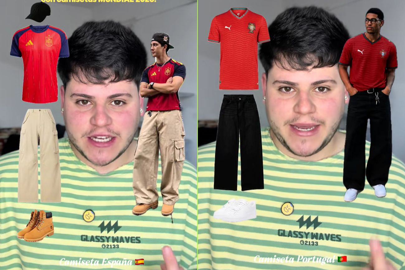 Outfits con camisetas de fútbol.