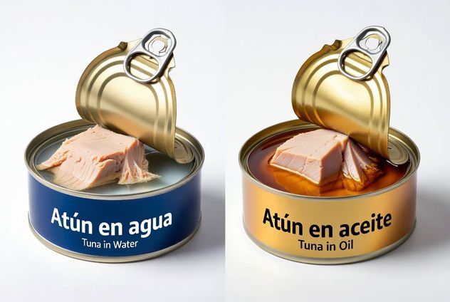 Latún en agua o en aceite.